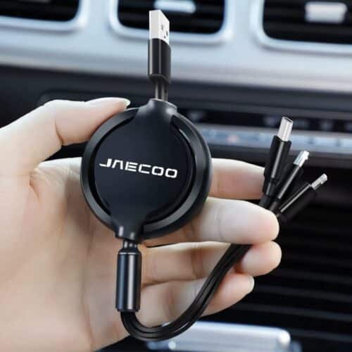 3 in 1 Retractable Car Charging Cable for Jaecoo Fast USB Data Cable Accessory