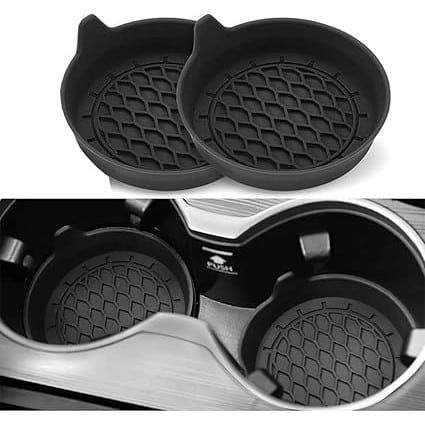 Car Cup Holder Coasters – Non Slip Insert Mats